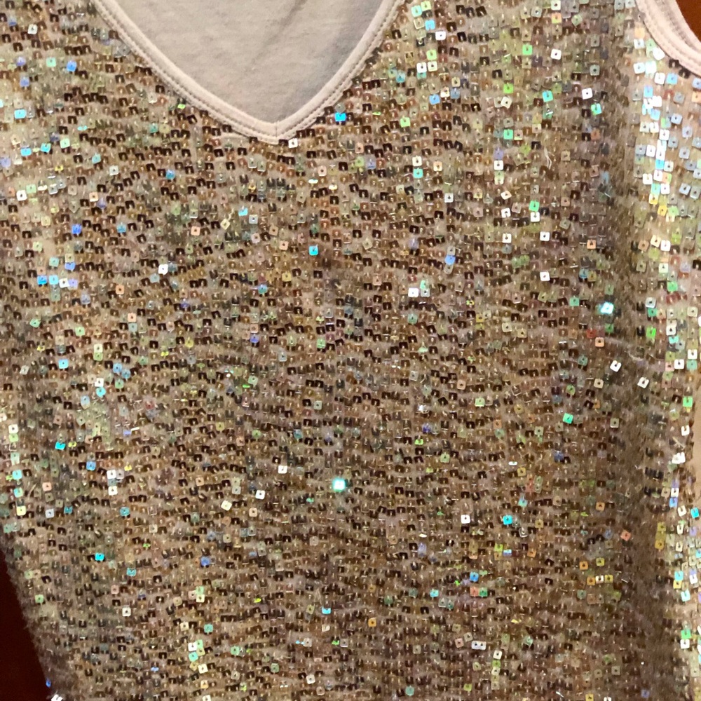 Gold paille top from I NC size L never worn